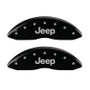 MGP 4 Caliper Covers Engraved Front & Rear JEEP Black finish silver ch