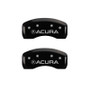 MGP 4 Caliper Covers Engraved Front & Rear Acura Black finish silver ch