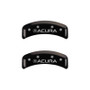 MGP 4 Caliper Covers Engraved Front & Rear Acura Black finish silver ch