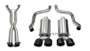 Corsa 05-08 Chevrolet Corvette (C6) 2.5in Xtreme Cat-Back Exhaust - 3.5in Black Twin Tips