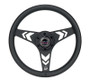 NRG Aluminum Steering Wheel 330mm - Arow Cutout - Ergonomic Grip - Anadized Black