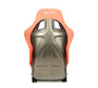 NRG FRP Bucket Seat ULTRA Edition W/ Grey Pearlized Back / Peach Microfiber Material - Large