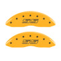 MGP 4 Caliper Covers Engraved Front & Rear Avalanche style/SS Yellow finish black ch