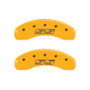 MGP 4 Caliper Covers Engraved Front & Rear Avalanche style/SS Yellow finish black ch