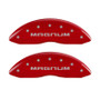 MGP 4 Caliper Covers Engraved Front & Rear Magnum Red finish silver ch