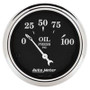 Autometer 2 1/16in 100PSI Old Tyme Black Electric Oil Pressure Gauge