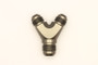 DeatschWerks 8AN Male Flare + 8AN Male Flare to 10AN Male Flare Y Block Fitting