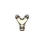 DeatschWerks 8AN Male Flare + 8AN Male Flare to 10AN Male Flare Y Block Fitting