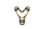 DeatschWerks 8AN Male Flare + 8AN Male Flare to 10AN Male Flare Y Block Fitting