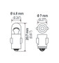 Hella 3898 12V 2W BA7s T2 Halogen Bulb (Min Order Qty 10)