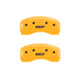 MGP 4 Caliper Covers Engraved Front & Rear MGP Yellow finish black ch
