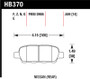 Hawk 03-07 350z / G35 / G35X w/o Brembo Performance Ceramic Street Rear Brake Pads