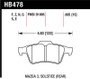 Hawk 13-14 Ford Focus ST / Mazda/ Volvo HP+ Street Rear Brake Pads