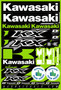 Kawasaki Decal Sheet 12"x18"