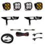 Baja Designs 2021+ Ford F150 Fog Pocket Kit SAE Amber Squadron Pro DC