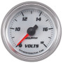 Autometer Pro-Cycle Gauge Voltmeter 2 1/16in 18V Digital Stepper Motor White