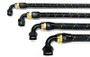 GReddy AN06 REUSABLE HOSE NYLON BRAIDED BLACK/GOLD/BLUE (PRICE PER FOOT)