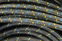 GReddy AN06 REUSABLE HOSE NYLON BRAIDED BLACK/GOLD/BLUE (PRICE PER FOOT)