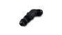 Vibrant -10AN Bulkhead Adapter 45 Degree Elbow Fitting - Anodized Black Only