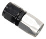 Russell Performance -16 AN Silver/Black Straight Full Flow Hose End