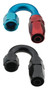Fragola -8AN Fem x -6AN Hose 180 Degree Reducing Hose End - Black