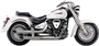 Blvd Slashcut Slip On Chrome Yam V-star 1100