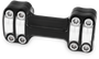 Reaper 1-1/2" Risers 1" Bar One Piece - Black Machined