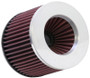 K&N Universal Filter 3 inch Flange 6 inch Base 5 1/4 inch Top 5 inch Height w/ Polished Top