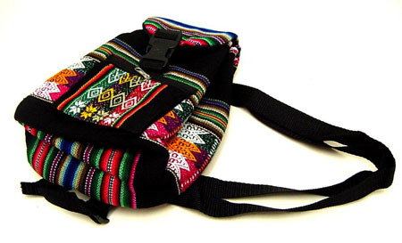 Three Manta Children's Cotton Backpack Assorted Colors Hand Made