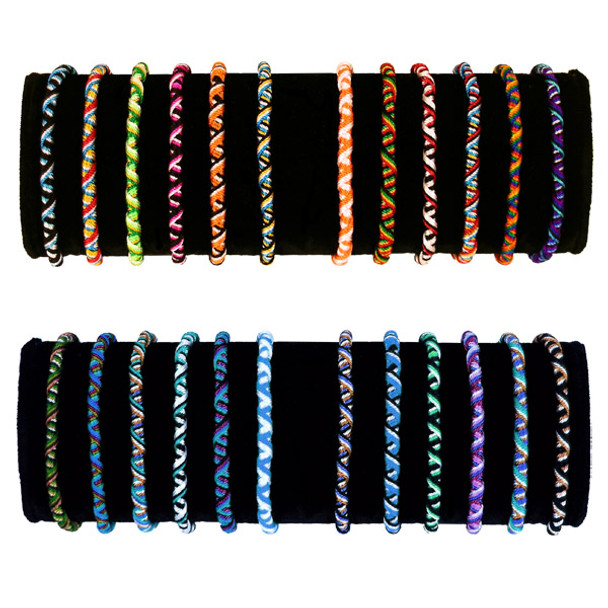 Friendship Bracelets - Tube Bag of 10 Assorted Wholesale