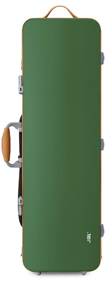 JML Pure-Green hard violin Oblong case with ergonomic handles and reinforced latches – stylish and durable protection