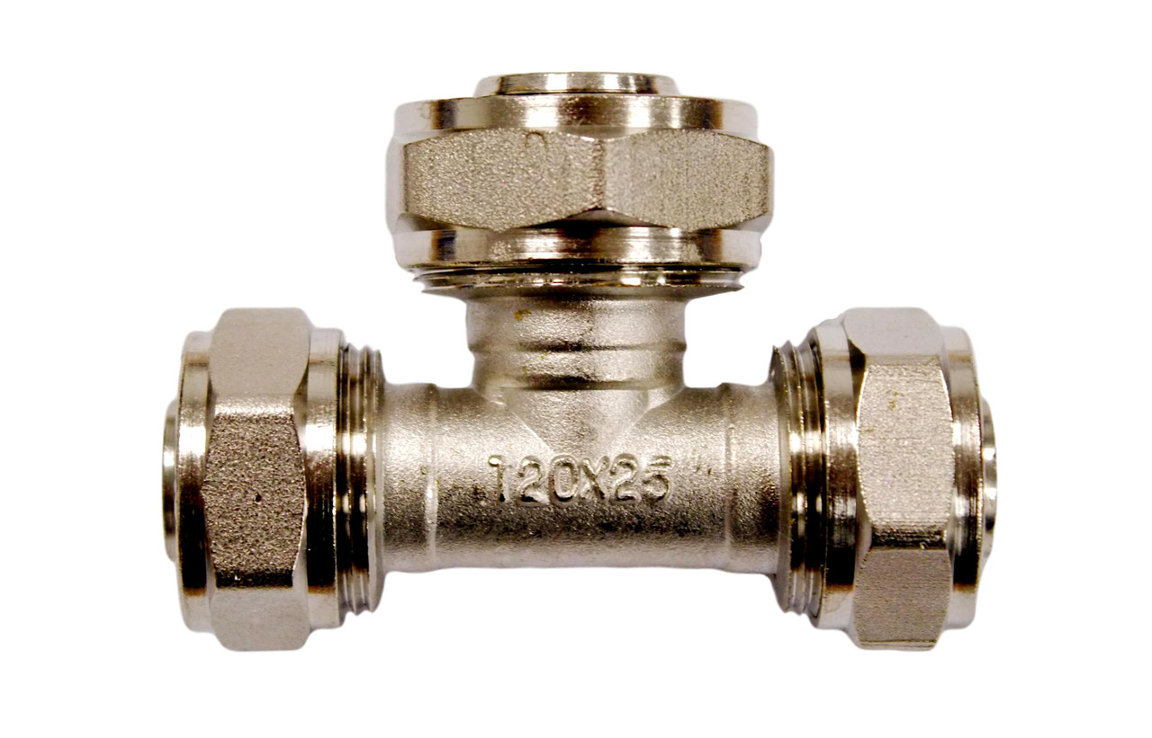 20mm x 25mm x 20mm MLCP Compression Tee with Reducer - uHeat