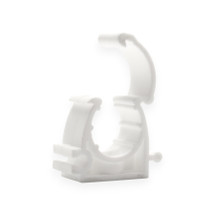 White Hinged Pipe clip for 25mm Pipe (50)