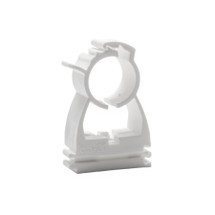 White Hinged Pipe clip for 15mm to 18mm Pipe (50)
