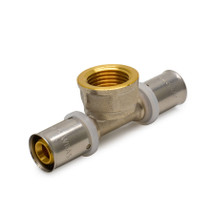 25mm x 1/2" x 25mm Press Female Tee