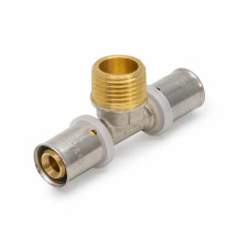 16mm x 1/2" x 16mm Press Male Tee