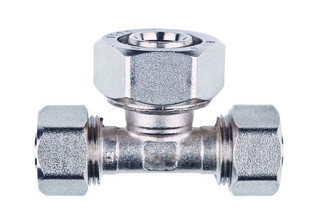 16mm x 25mm x 16mm MLCP Compression Tee with Reducer 16mm x 25mm x 16mm MLCP Compression Tee with Reducer