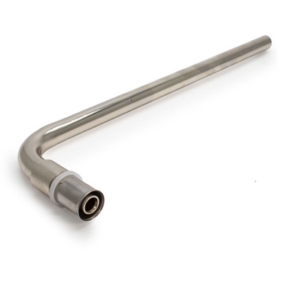 16mm x 15Cu Press Radiator Elbow - Plated