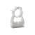 White Hinged Pipe clip for 15mm to 18mm Pipe (50)
