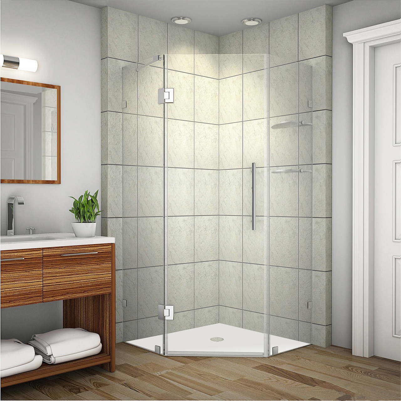 Neoscape SEN991 Neoscape GS Completely Frameless Neo-Angle Shower