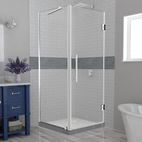 Stainless Steel Shower Shelf, Corner - Quadrant (Polished)