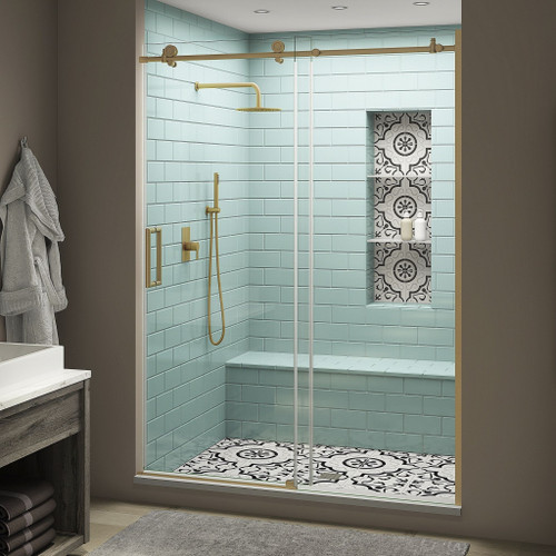CORALINE XL Frameless Sliding Alcove Shower Door