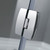 Brushed Stainless Steel Hardware with Clear Glass