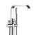 Braxton Floor Mounted Tub Filler Geometric Faucet with Hand Shower