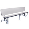 NPS 8' Convertible Bench, MDF Core, Grey Nebula Top/Bench, Black Frame, Protect Edge