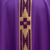 Solivari Gothic Chasuble w Embroidered Gold Band 100% Polyester - Set of Four Colors
