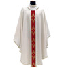 Solivari Gothic Chasuble w Embroidered Gold Band 100% Polyester - Set of Four Colors