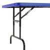 NPS 30"x72" Height Adjustable Blow Molded Folding Table, Blue