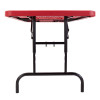 NPS 30"x72" Height Adjustable Blow Molded Folding Table, Red