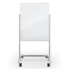 MooreCo 4'x3' Visionary Mobile Magnetic Glass Board-LI White